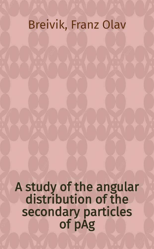 A study of the angular distribution of the secondary particles of pAg/Br reactions at 1.4 GeV/c incident momentum observed in photographic emulsion