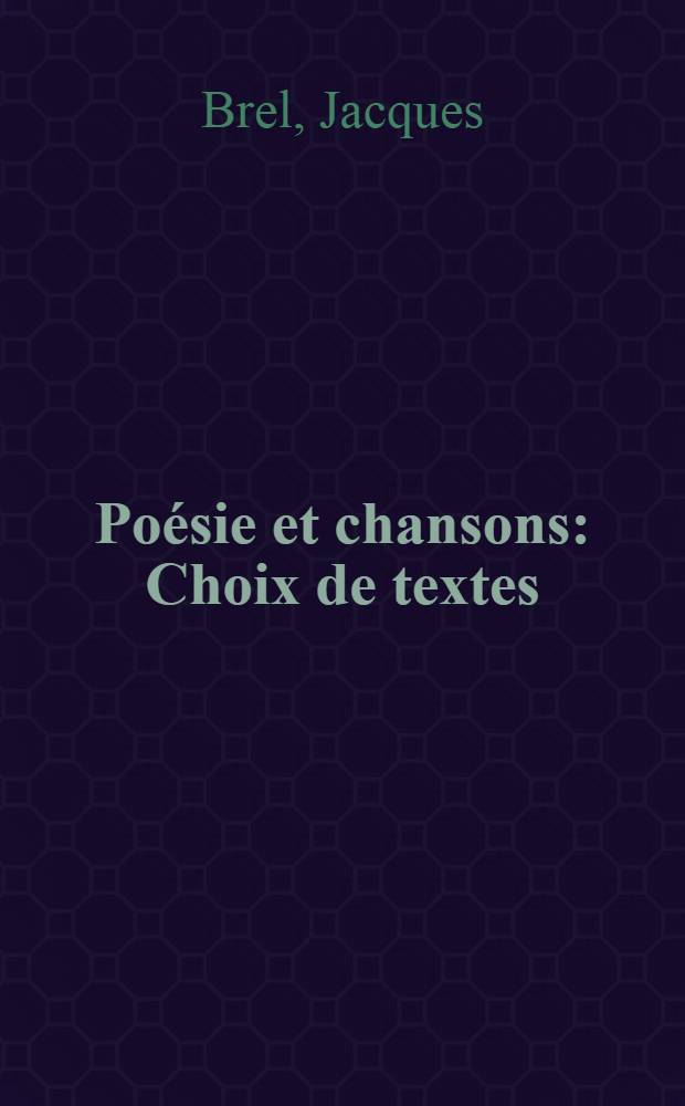 [Po&eacute;sie et chansons] : Choix de textes : Discographie : Portraits