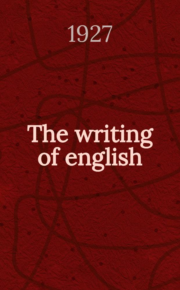The writing of english