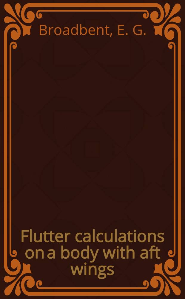 Flutter calculations on a body with aft wings