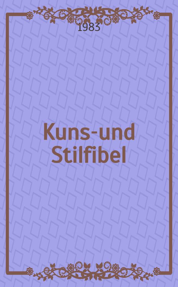 Kunst- und Stilfibel