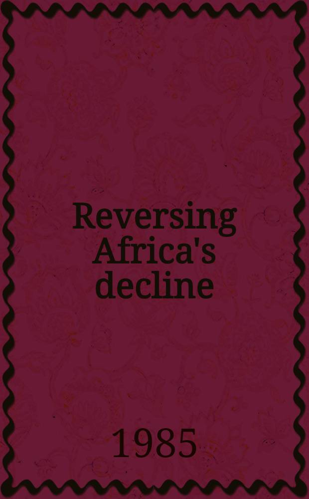 Reversing Africa's decline