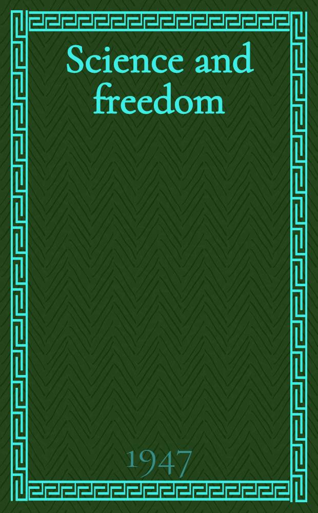 Science and freedom