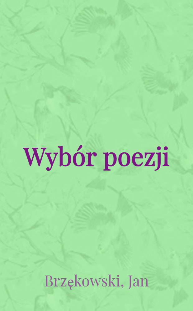 Wybór poezji