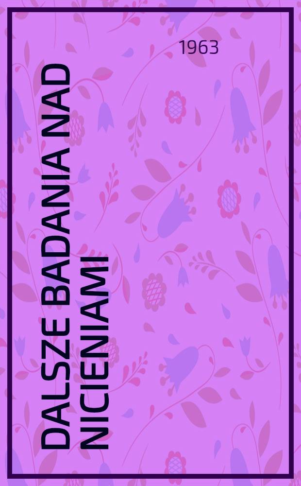 Dalsze badania nad nicieniami (Nematoda) torfowców Tatr