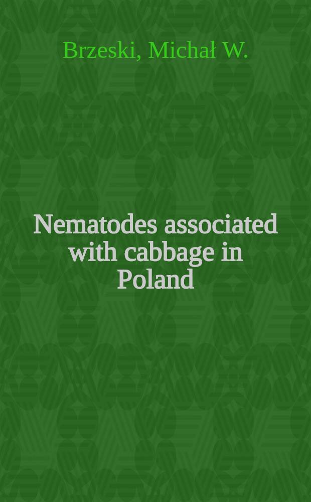 Nematodes associated with cabbage in Poland