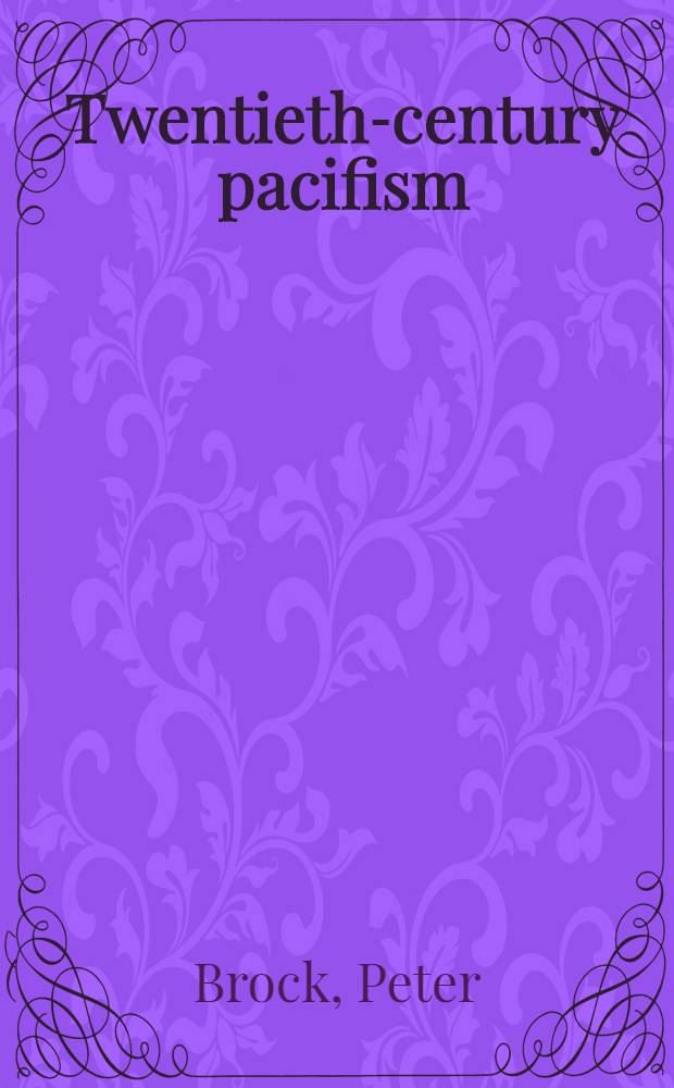 Twentieth-century pacifism