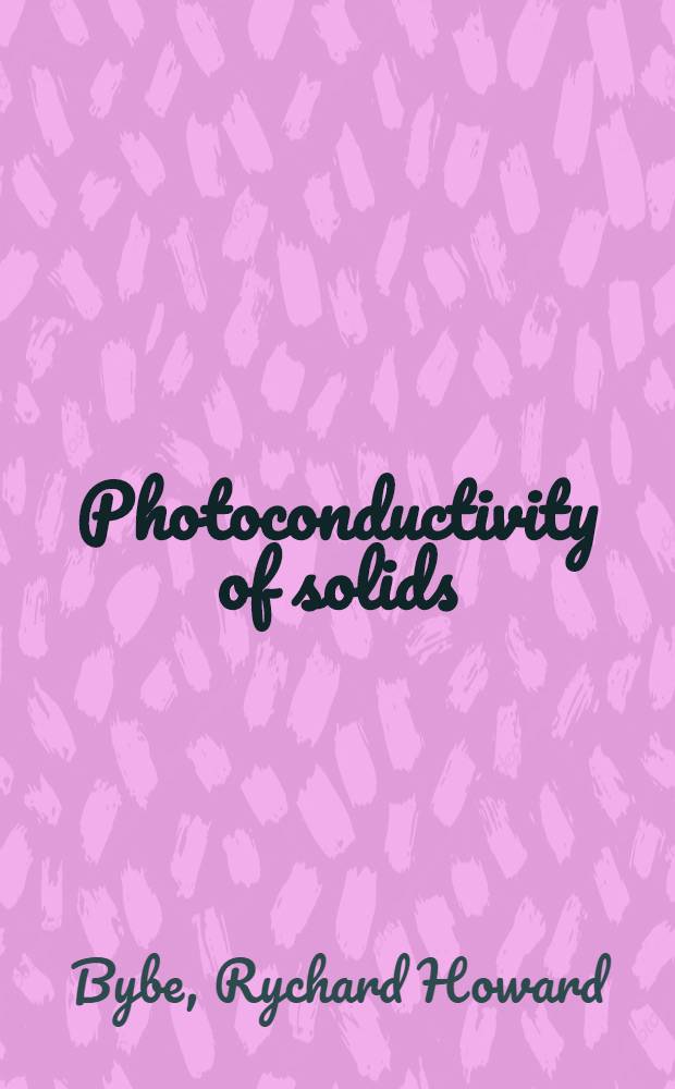 Photoconductivity of solids