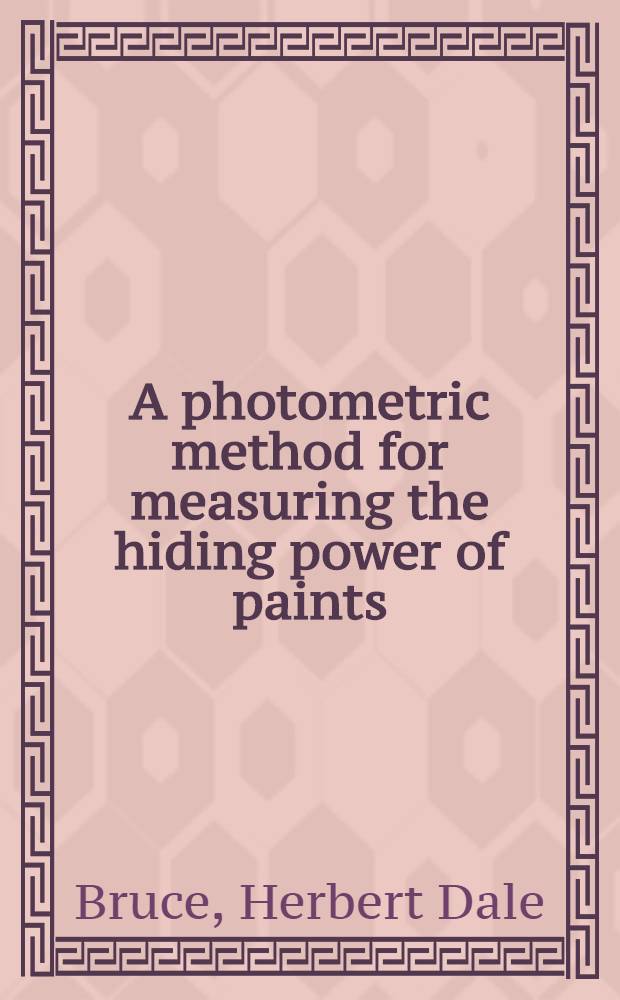 A photometric method for measuring the hiding power of paints
