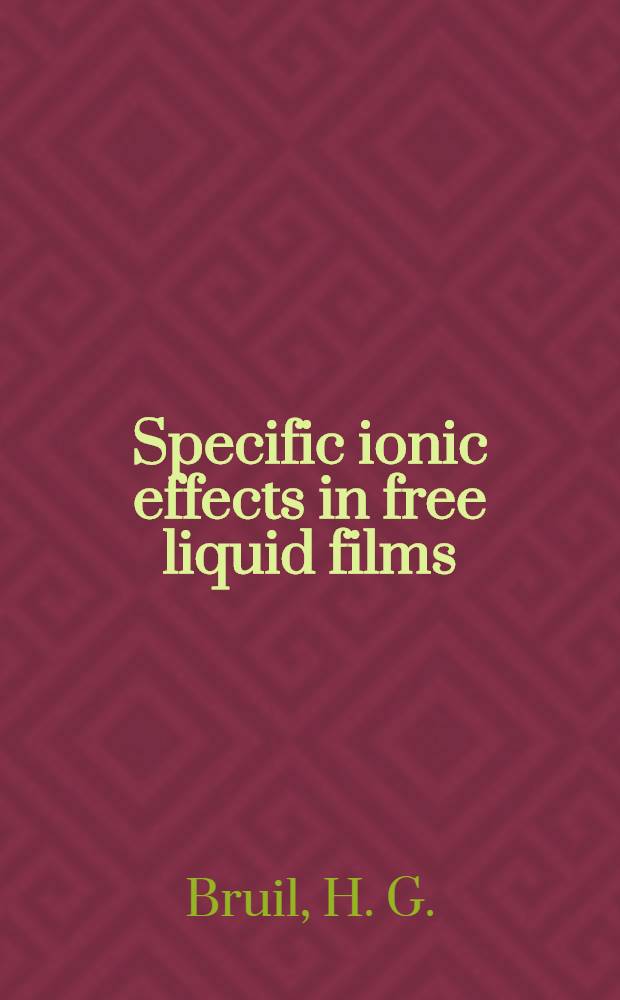 Specific ionic effects in free liquid films