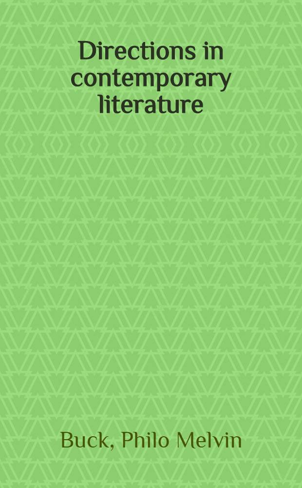 Directions in contemporary literature