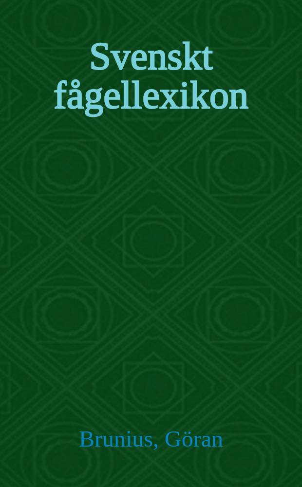 Svenskt fågellexikon