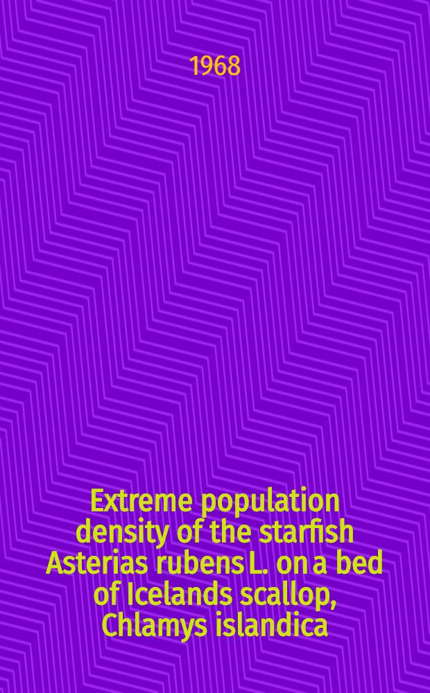 Extreme population density of the starfish Asterias rubens L. on a bed of Icelands scallop, Chlamys islandica (O. F. M&uuml;ller)