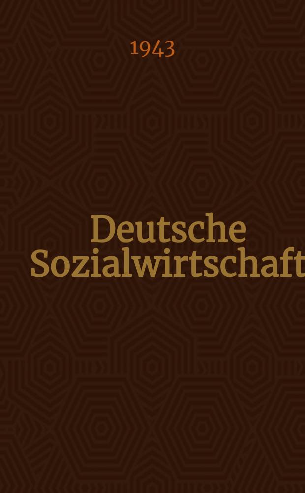 Deutsche Sozialwirtschaft : Ein Überblick über die sozialen Aufgaben der Volkswirtschaft