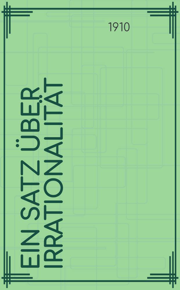 Ein Satz über Irrationalität