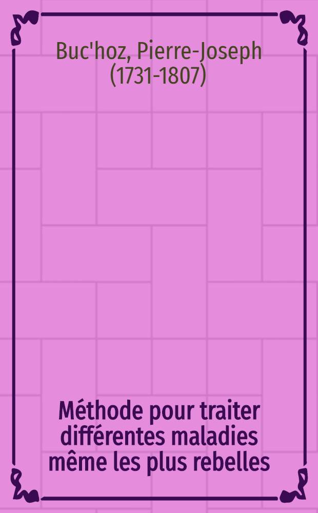 Méthode pour traiter différentes maladies même les plus rebelles