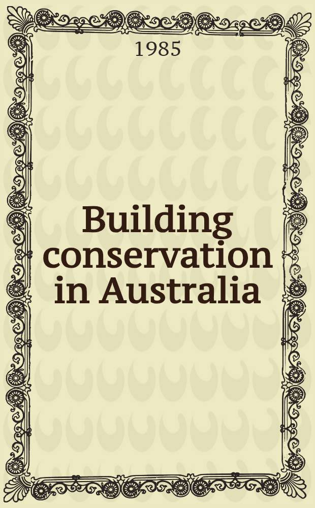 Building conservation in Australia