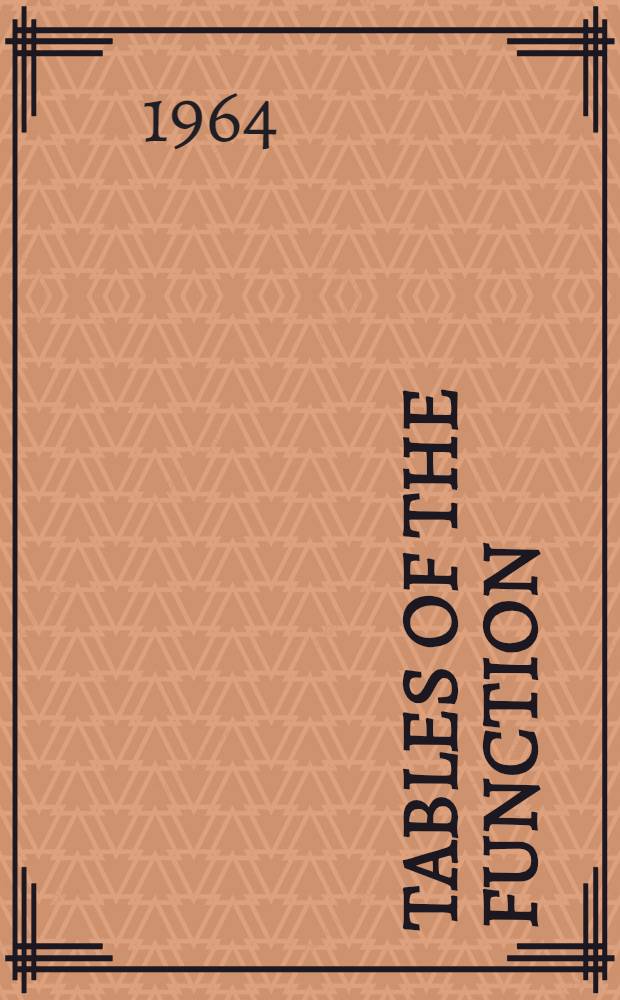 Tables of the function (хⁿ/2ⁿ⁻¹)(k_n(x)/(n-1)! for use as cumulative frequency distributions