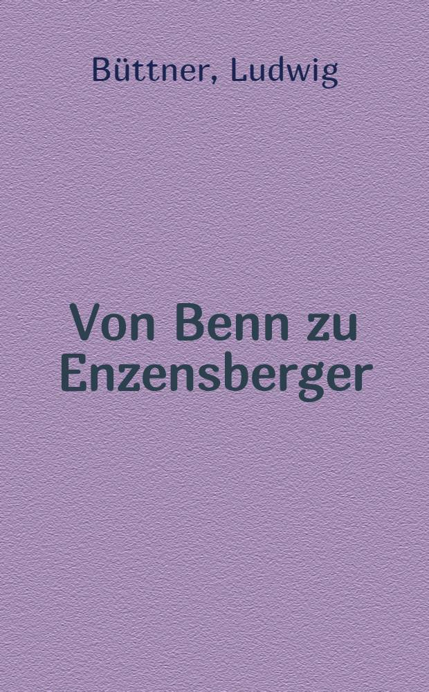 Von Benn zu Enzensberger : Ein Einführung in die zeitgenössische deutsche Lyrik 1945-1970