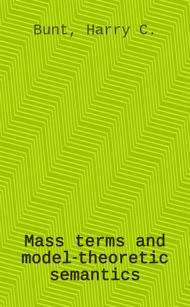 Mass terms and model-theoretic semantics