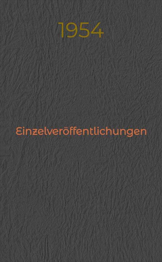 Einzelveröffentlichungen