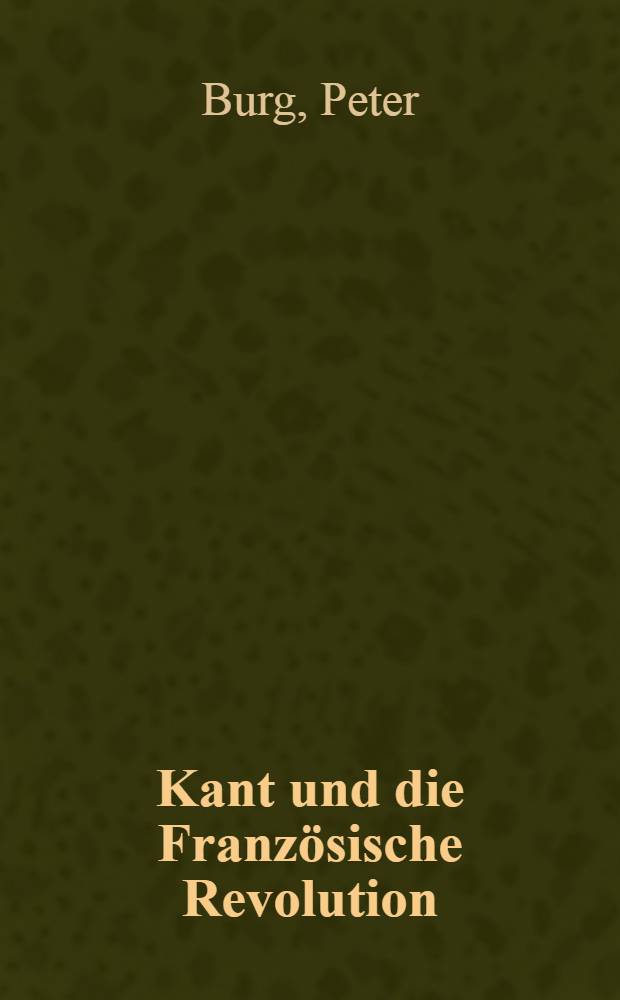 Kant und die Französische Revolution