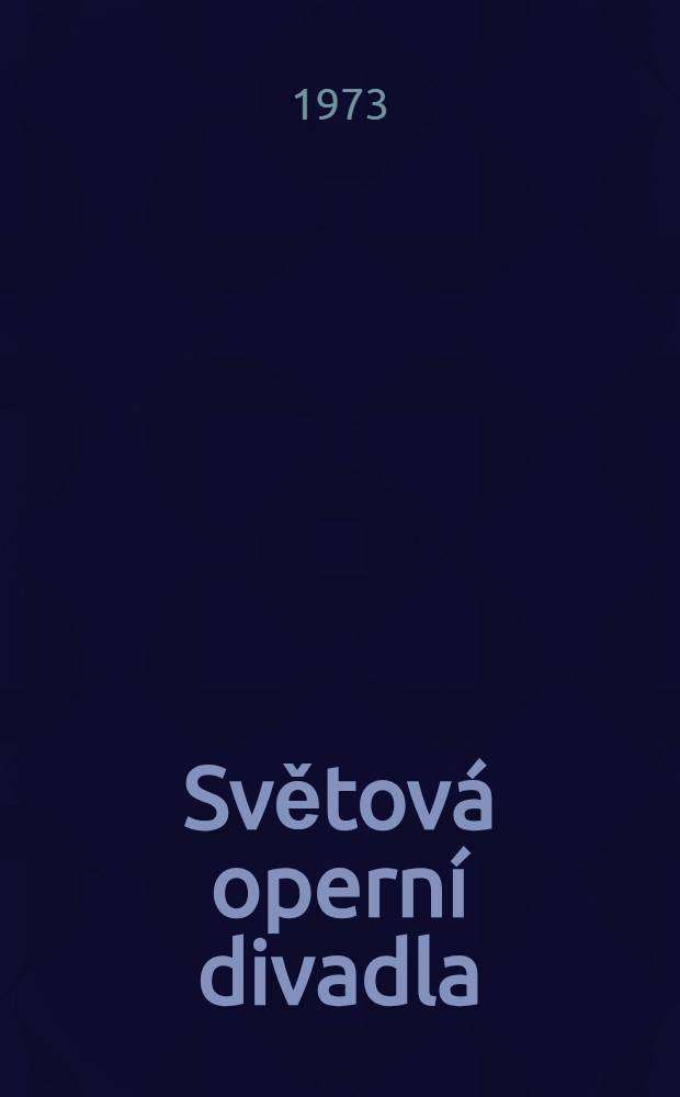 Světová operní divadla