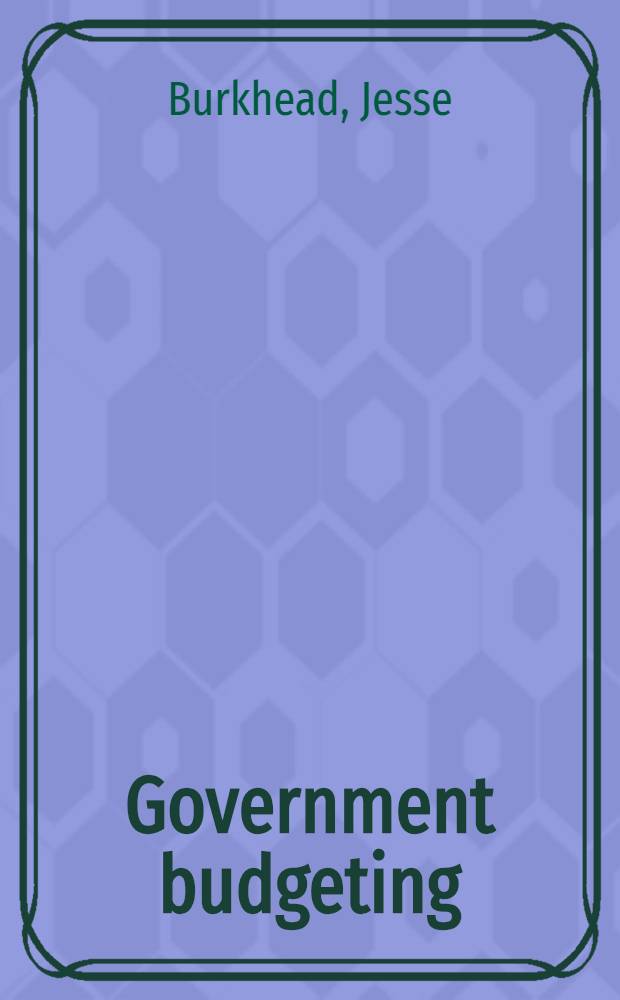 Government budgeting
