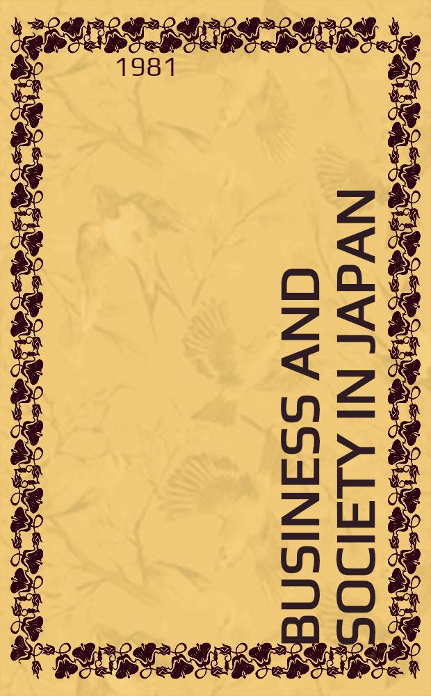 Business and society in Japan : Fundamentals for businessmen