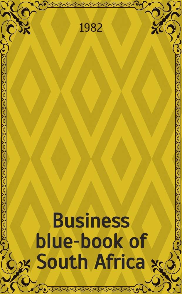 Business blue-book of South Africa