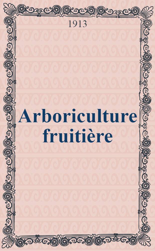 Arboriculture fruitière