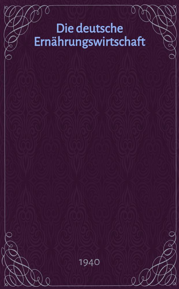 Die deutsche Ernährungswirtschaft