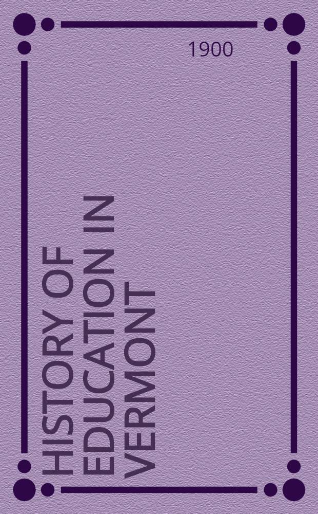 History of education in Vermont