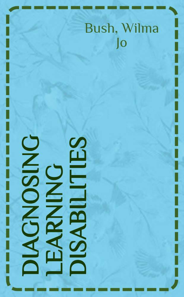 Diagnosing learning disabilities