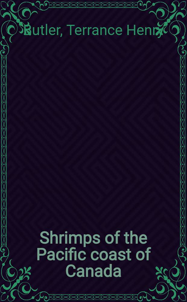 Shrimps of the Pacific coast of Canada