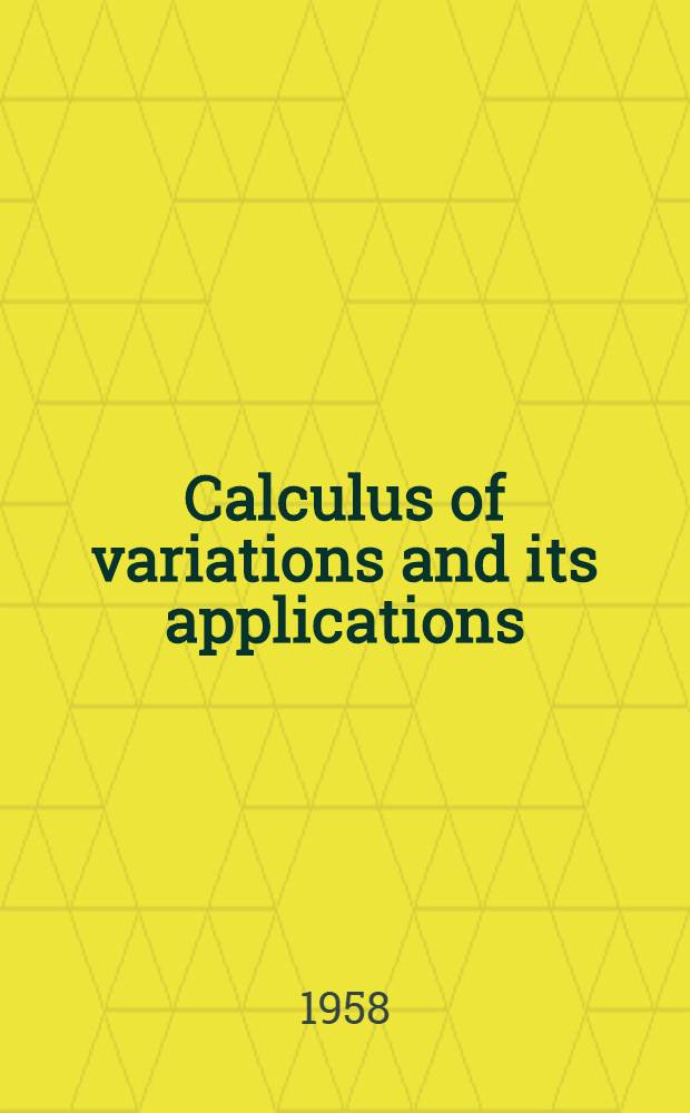 Calculus of variations and its applications