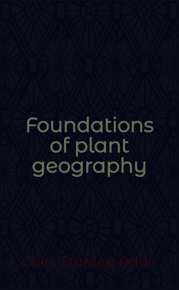 Foundations of plant geography