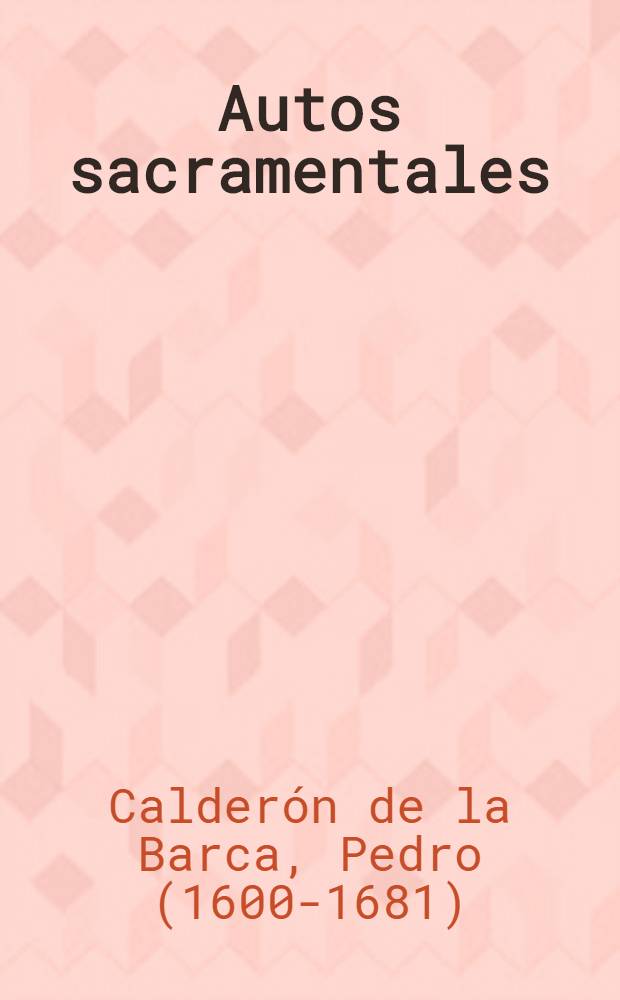 Autos sacramentales