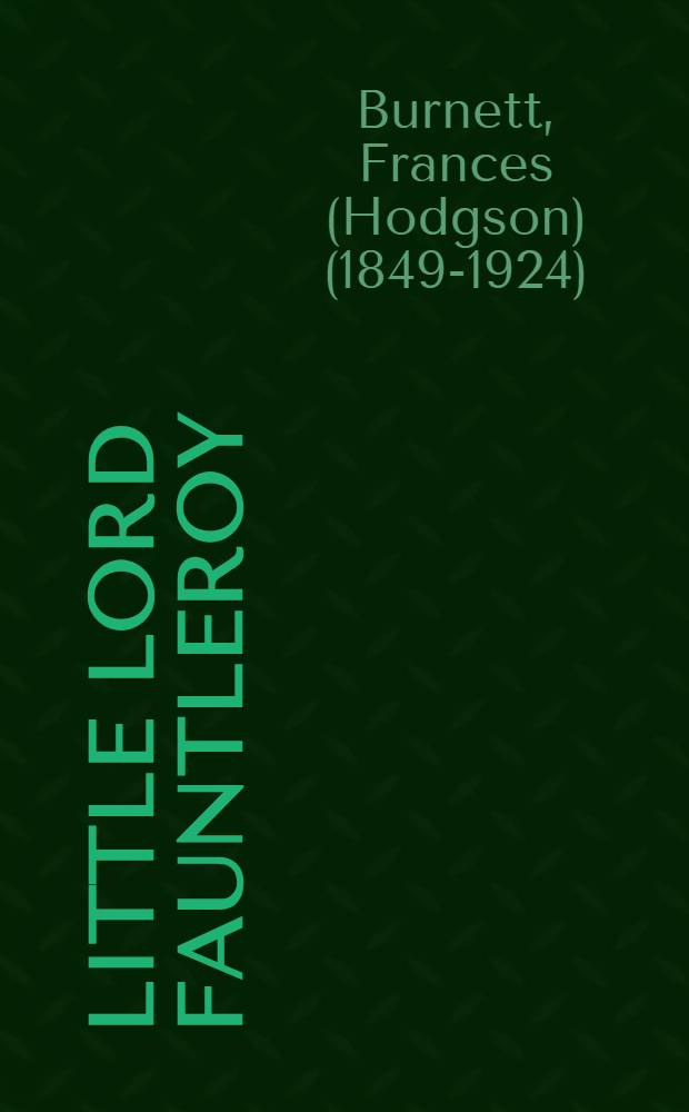 Little lord Fauntleroy