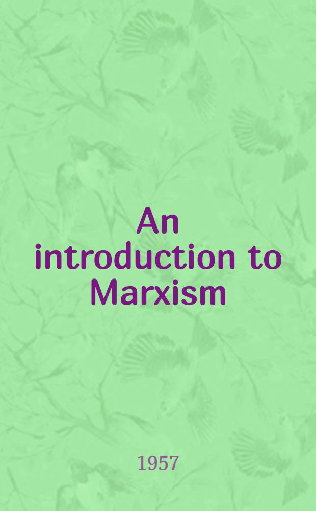 An introduction to Marxism