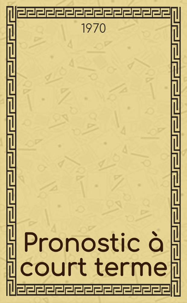 Pronostic à court terme (1 mois) des accidents vasculaires cérébraux : Étude statistique sur 332 cas observés en 1 an : Thèse ..