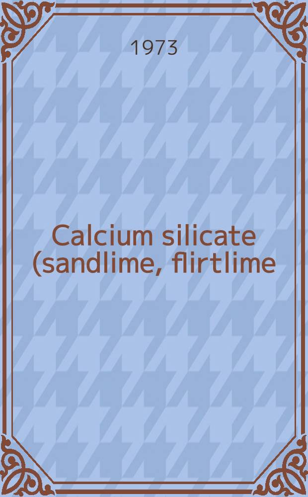 Calcium silicate (sandlime, flirtlime) brickwork