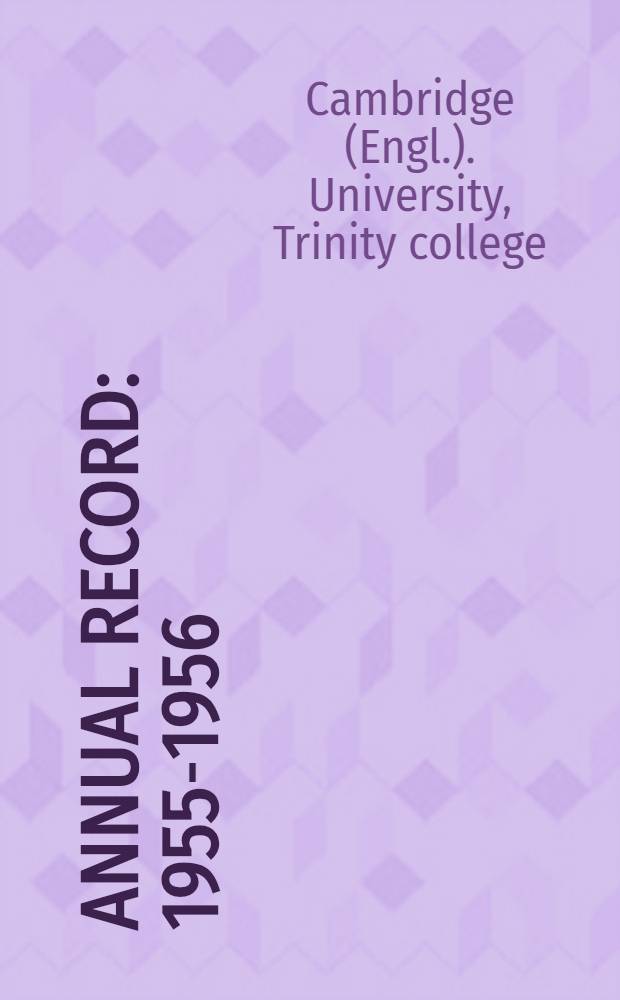 Annual record : 1955-1956