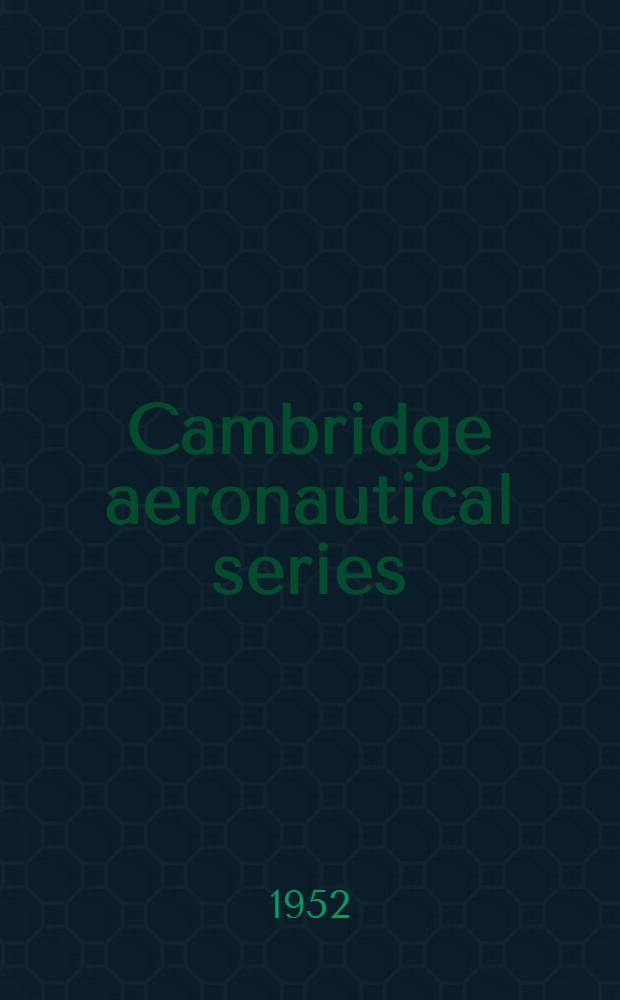 Cambridge aeronautical series
