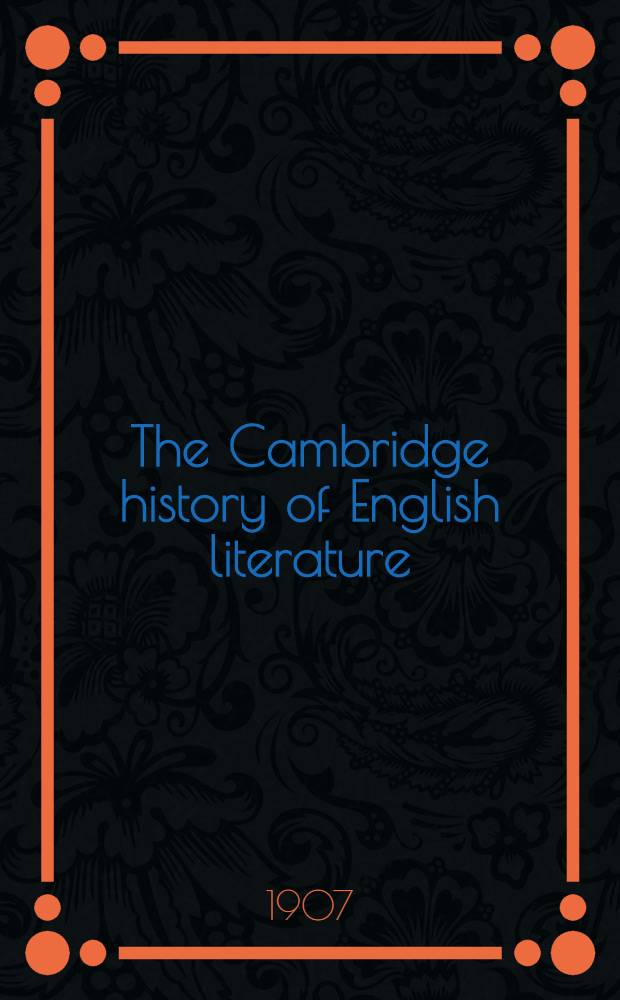 The Cambridge history of English literature