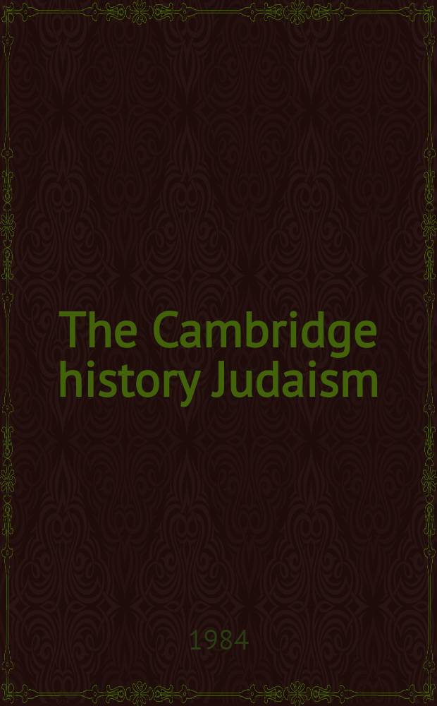 The Cambridge history Judaism