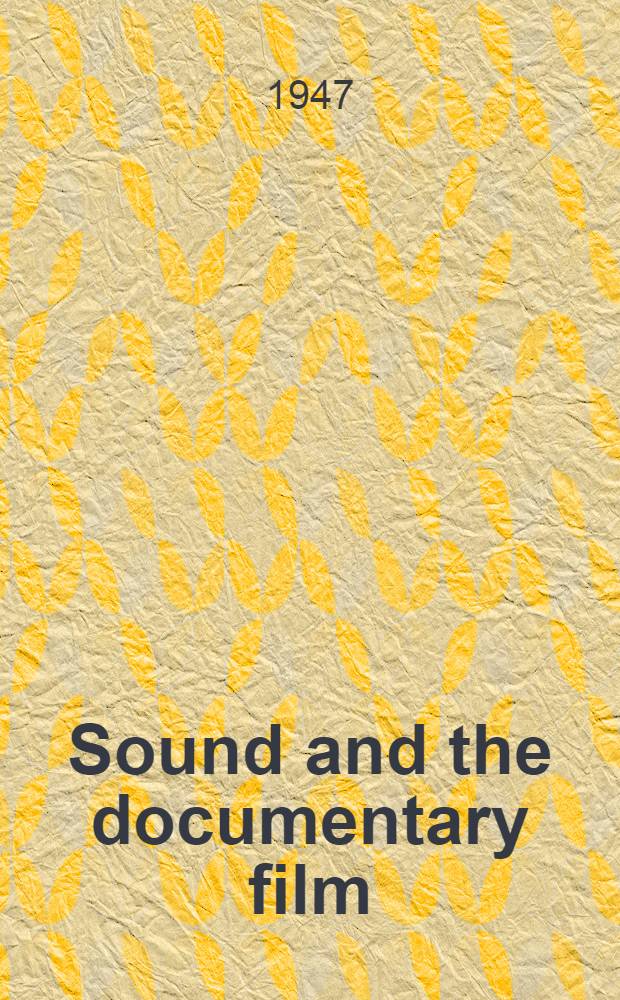 Sound and the documentary film