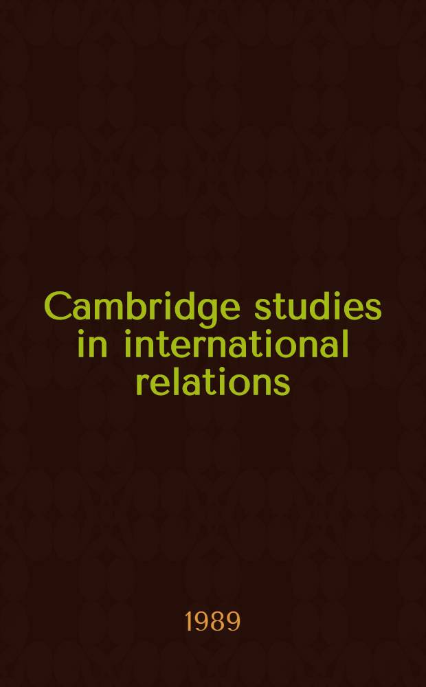 Cambridge studies in international relations