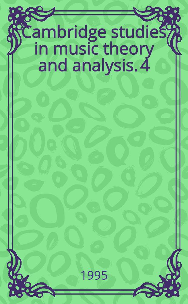 Cambridge studies in music theory and analysis. 4 : Rameau and musical thought in the Enlightenment