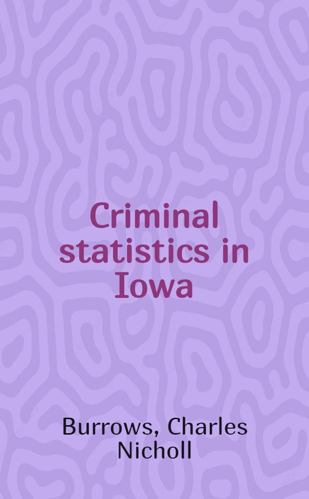 Criminal statistics in Iowa